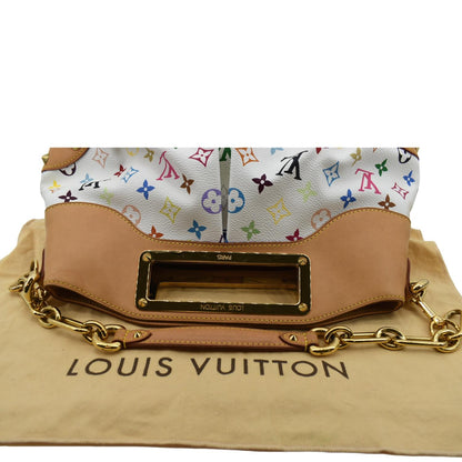 LOUIS VUITTON Judy GM White Monogram Canvas Multicolor