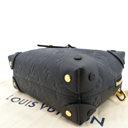 LOUIS VUITTON Petite Malle Souple Monogram Empreinte Shoulder Bag Black