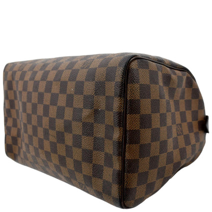 LOUIS VUITTON Speedy 30 Damier Ebene Satchel Bag Brown