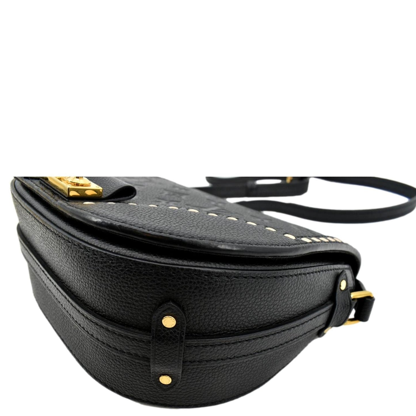 LOUIS VUITTON Junot Empreinte Leather Shoulder Bag Black