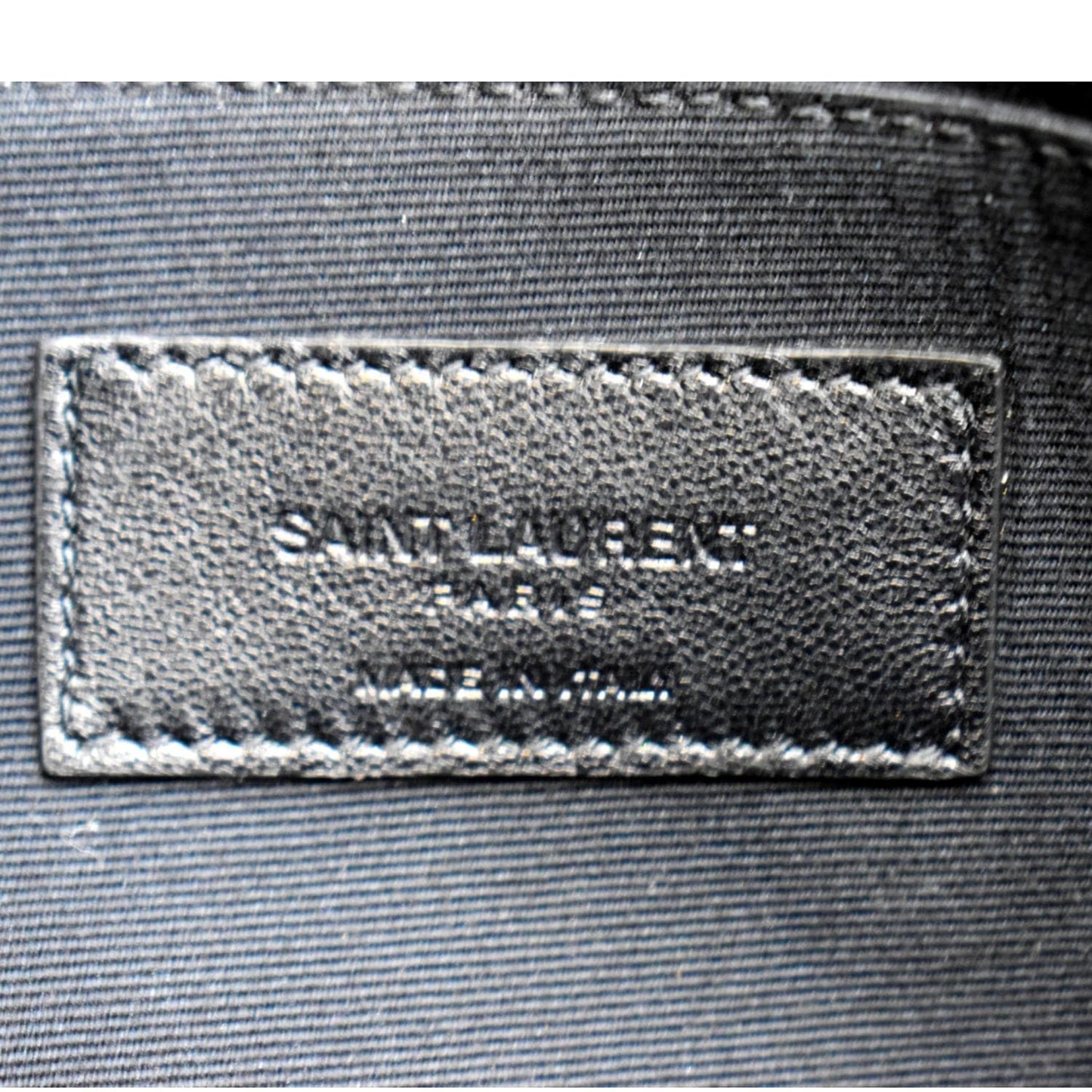 YVES SAINT LAURENT Zip Studded Leather Pouch Black