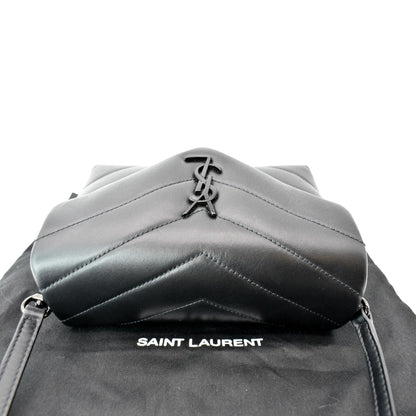 YVES SAINT LAURENT Loulou Toy Matelasse Leather Crossbody Bag Black