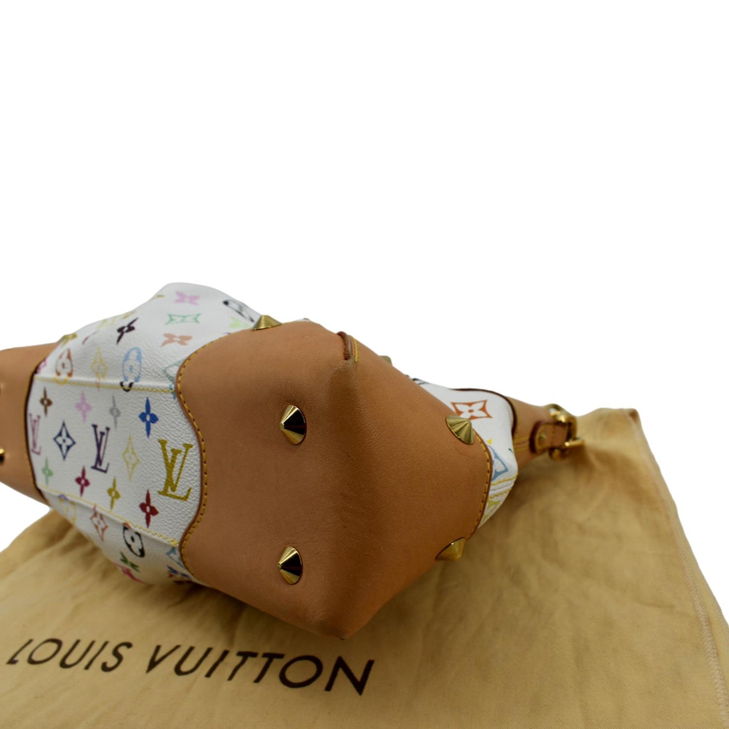 LOUIS VUITTON Judy GM White Monogram Canvas Multicolor