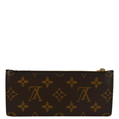LOUIS VUITTON Felicie Zippered Monogram Canvas Insert Pouch Brown