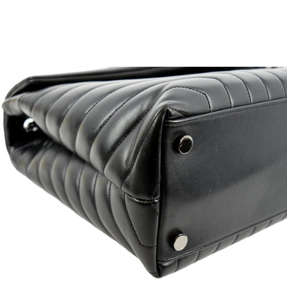 YVES SAINT LAURENT Large Loulou Matelasse Leather Chain Shoulder Bag Black