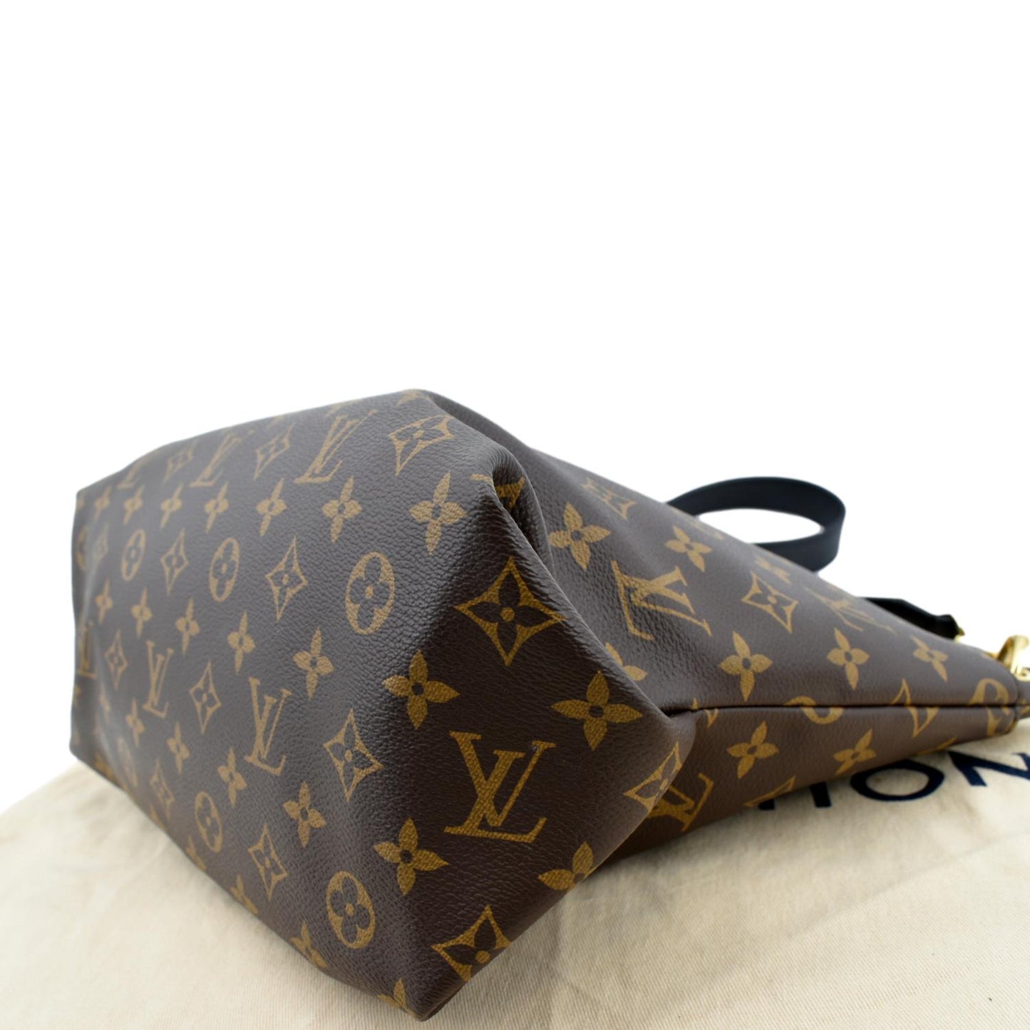 LOUIS VUITTON Flower Zipped MM Monogram Canvas Tote Bag Noir