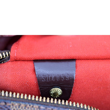 LOUIS VUITTON Speedy 30 Damier Ebene Satchel Bag Brown
