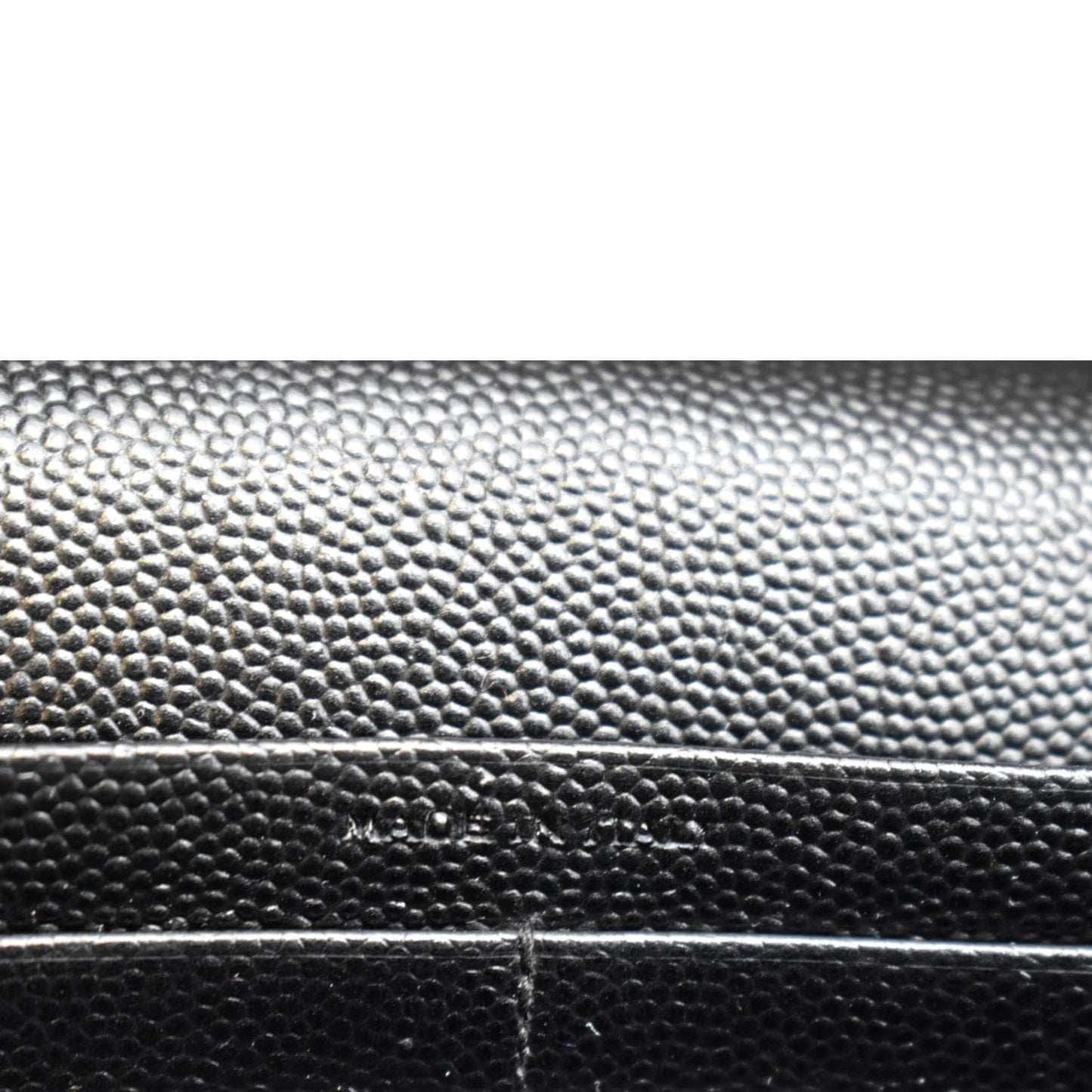 YVES SAINT LAURENT Chevron Grain De Poudre Envelope Chain Bag Black
