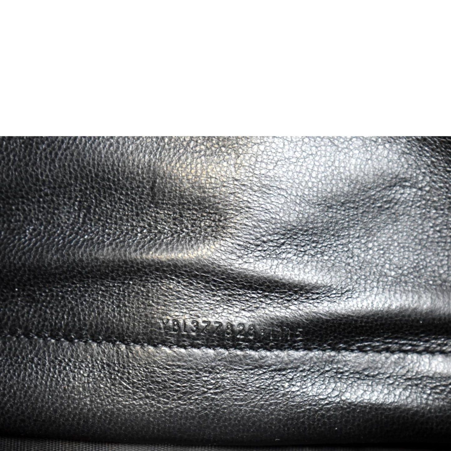 YVES SAINT LAURENT Chevron Grain De Poudre Envelope Chain Bag Black