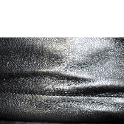 YVES SAINT LAURENT Chevron Grain De Poudre Envelope Chain Bag Black