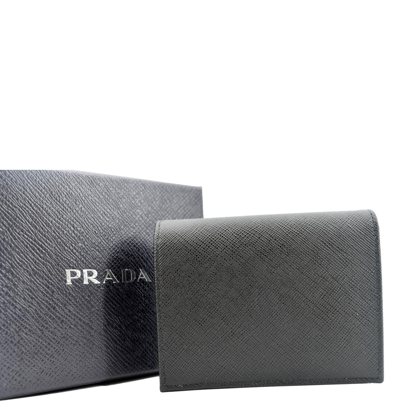 PRADA Small Saffiano Leather Wallet Black