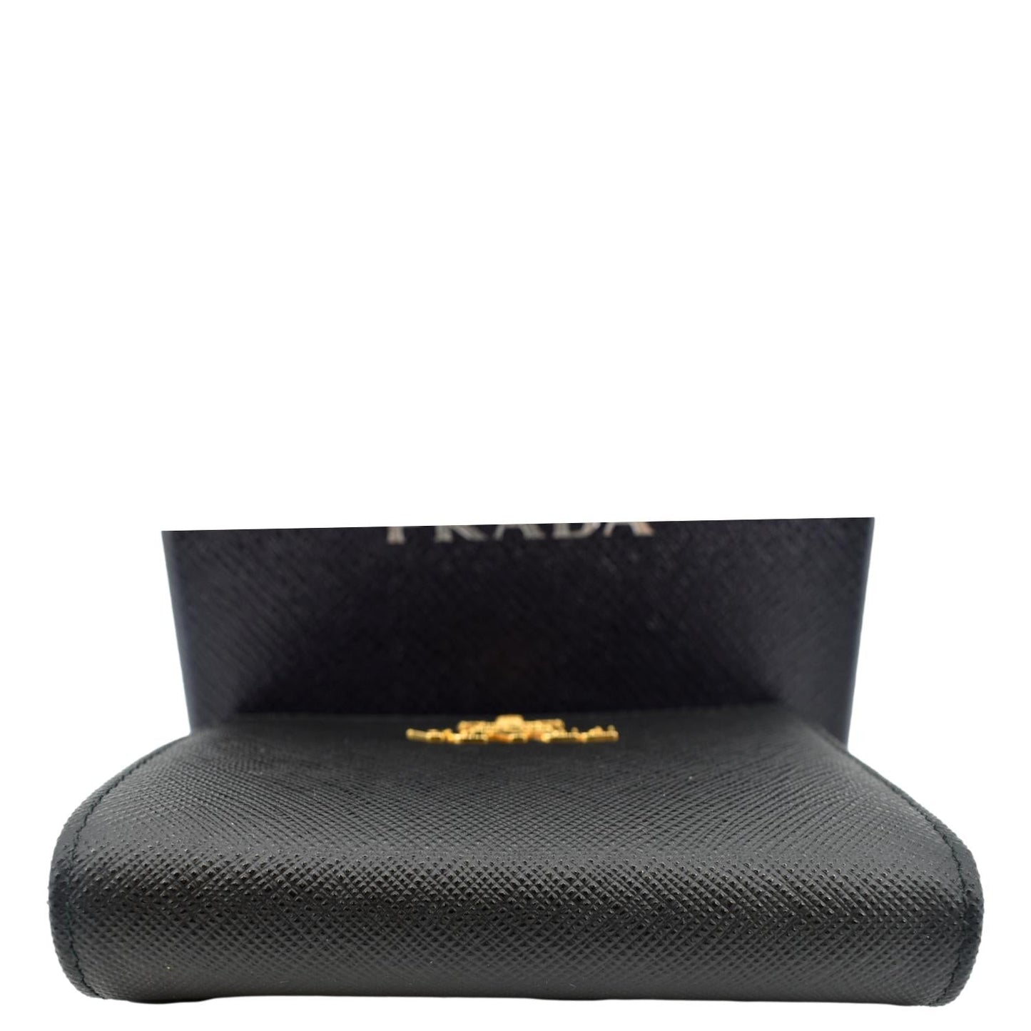 PRADA Small Saffiano Leather Wallet Black