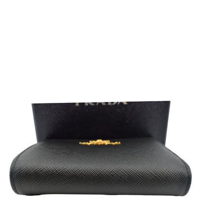 PRADA Small Saffiano Leather Wallet Black