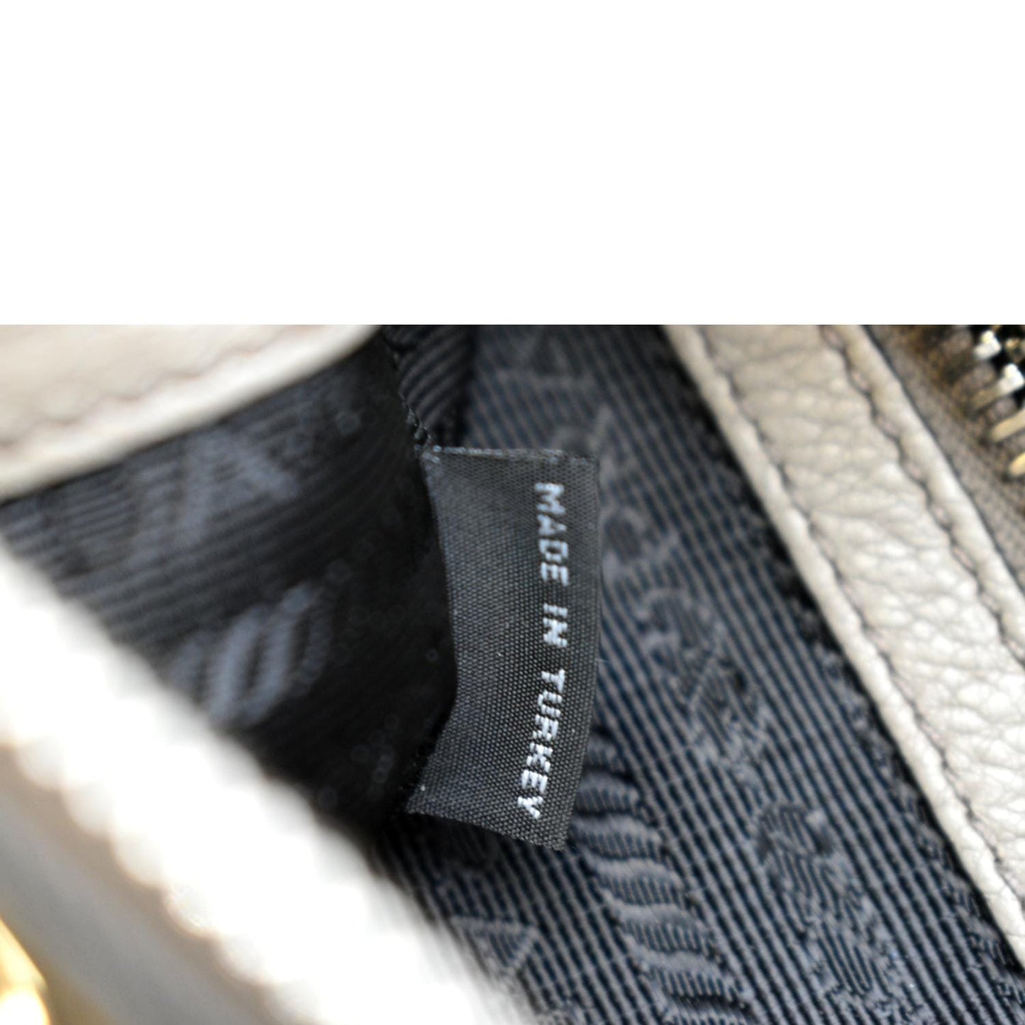 PRADA Vitello Phenix Leather Crossbody Bag Beige