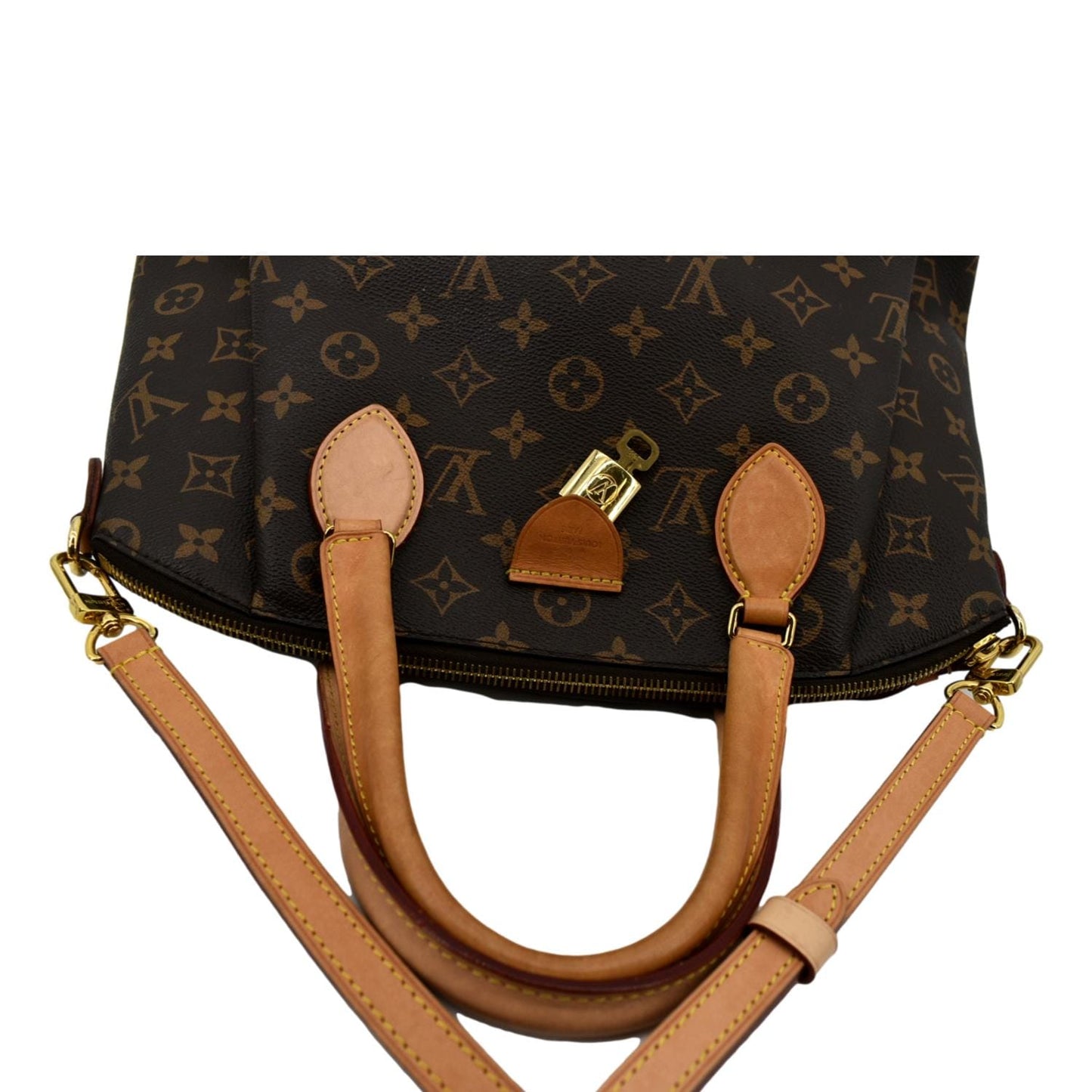 LOUIS VUITTON Rivoli PM Monogram Canvas Shoulder Bag Brown
