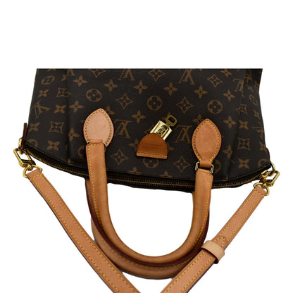 LOUIS VUITTON Rivoli PM Monogram Canvas Shoulder Bag Brown