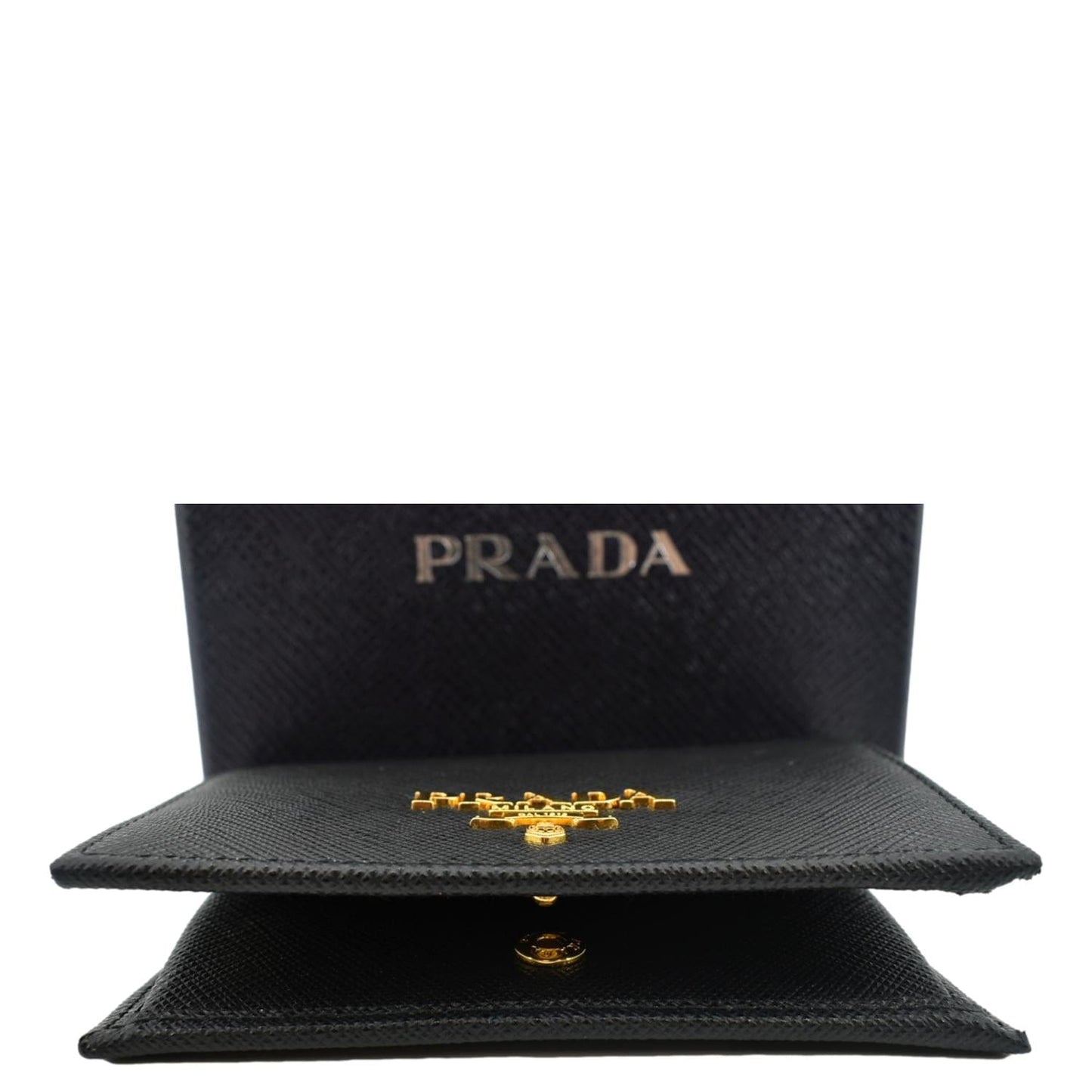 PRADA Small Saffiano Leather Wallet Black