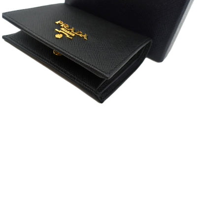 PRADA Small Saffiano Leather Wallet Black
