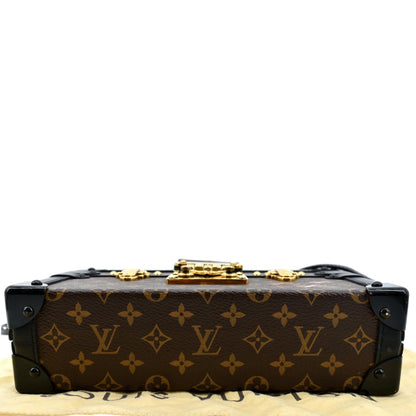 LOUIS VUITTON Trunk Clutch Reverse Monogram Crossbody Bag Brown