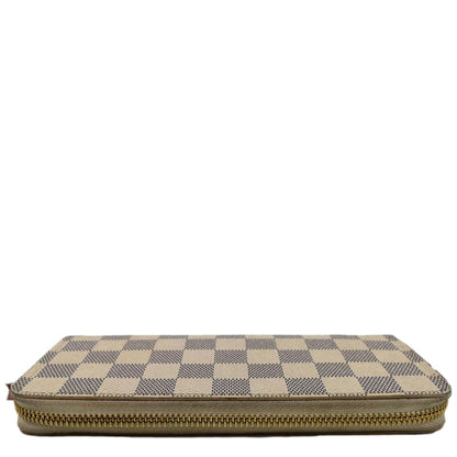 LOUIS VUITTON Clemence Damier Azur Wallet White