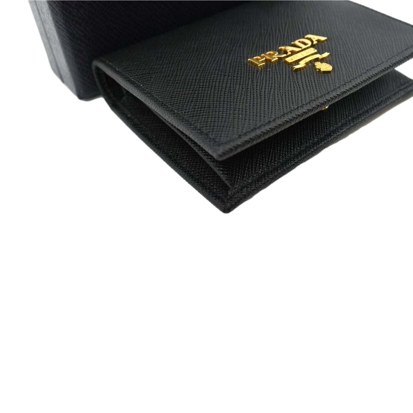 PRADA Small Saffiano Leather Wallet Black