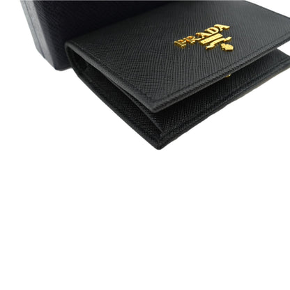 PRADA Small Saffiano Leather Wallet Black