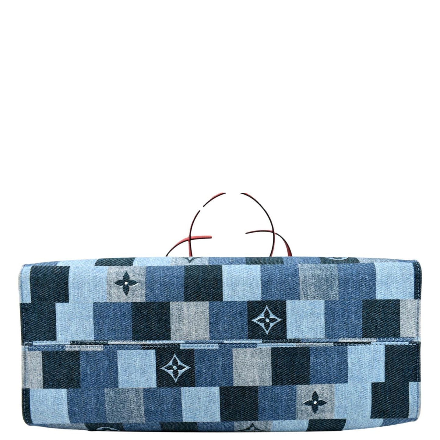 LOUIS VUITTON Onthego GM Autres Toiles Monogram Denim Shoulder Bag Blue/Red