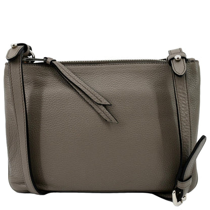 PRADA Vitello Phenix Leather Crossbody Bag Beige