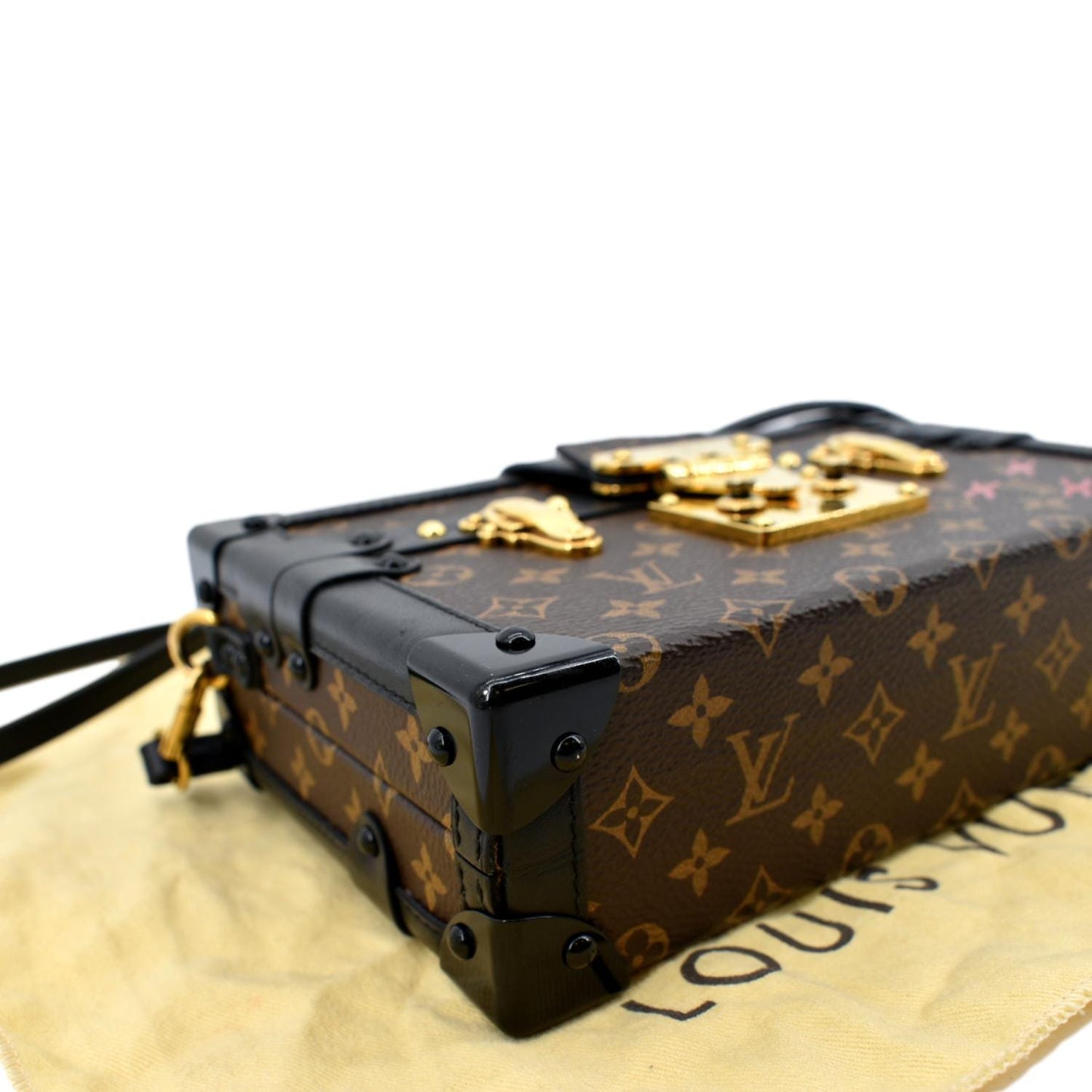 LOUIS VUITTON Trunk Clutch Reverse Monogram Crossbody Bag Brown