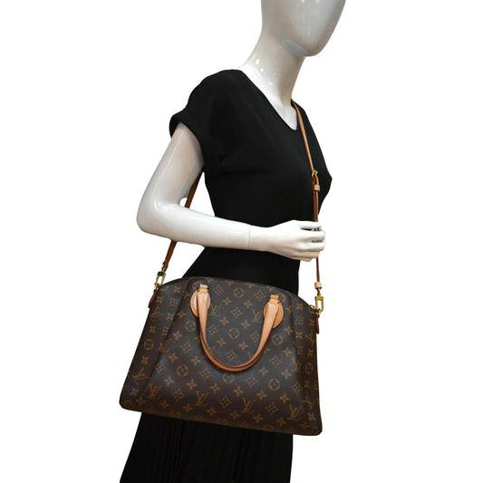 LOUIS VUITTON Rivoli PM Monogram Canvas Shoulder Bag Brown