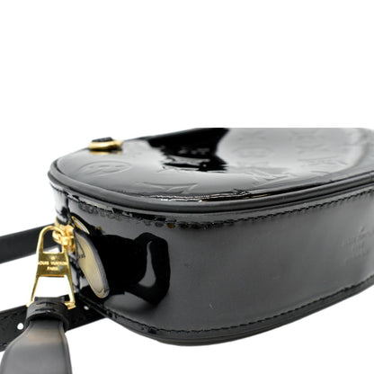 LOUIS VUITTON Monogram Vernis Leather Belt Bag Black