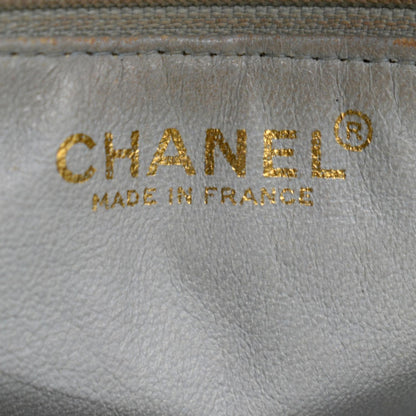 CHANEL Medallion Quilted Caviar Leather Tote Bag White