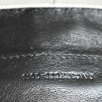 YVES SAINT LAURENT Contrast Trim Wallet on Chain Leather Shoulder Bag White