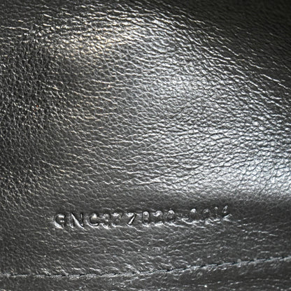 YVES SAINT LAURENT Contrast Trim Wallet on Chain Leather Shoulder Bag White