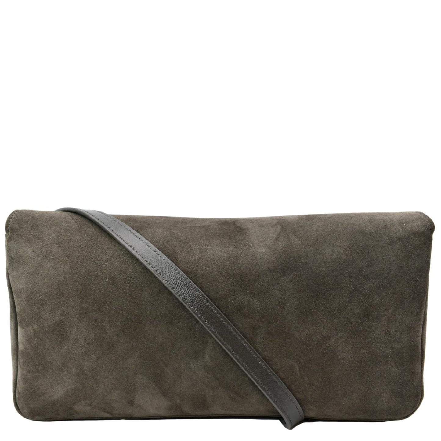 YVES SAINT LAURENT Kate 99 Suede Shoulder Bag Dark Brown