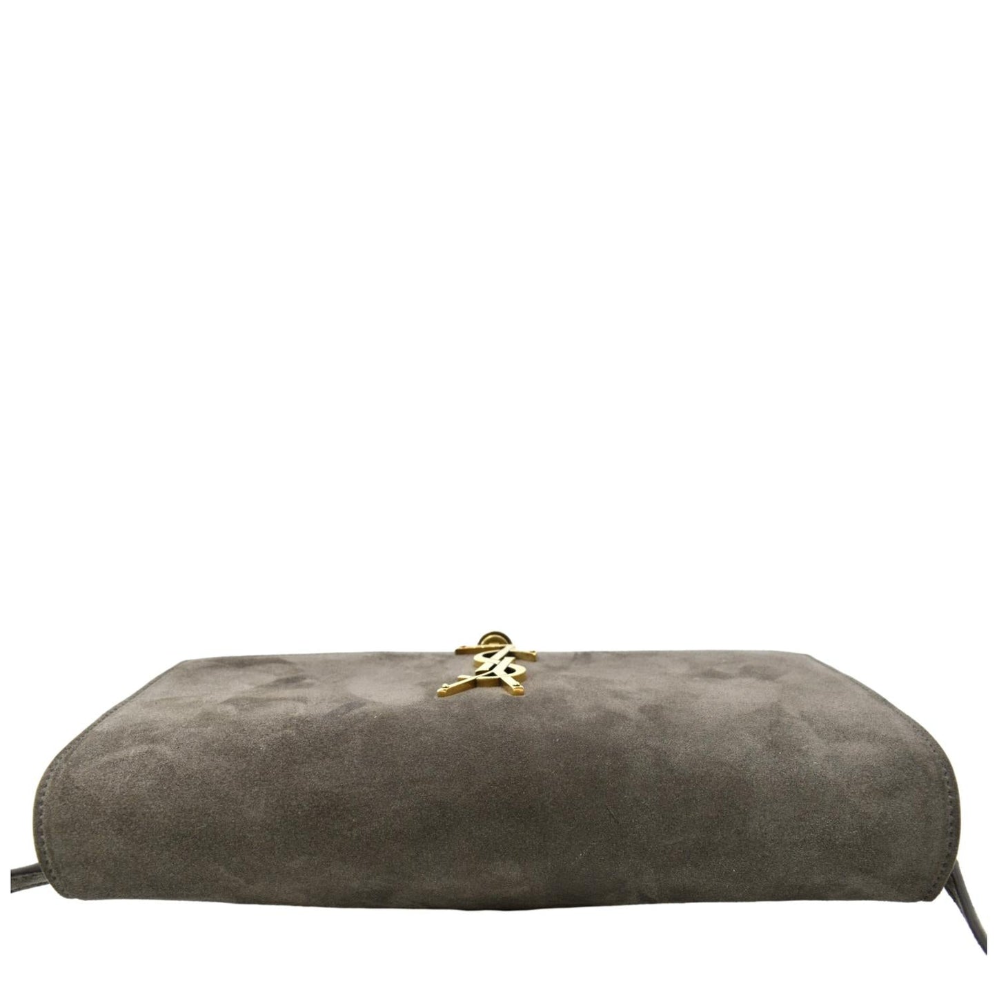 YVES SAINT LAURENT Kate 99 Suede Shoulder Bag Dark Brown