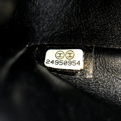 CHANEL Mini CC Flap Leather Shoulder Bag Black