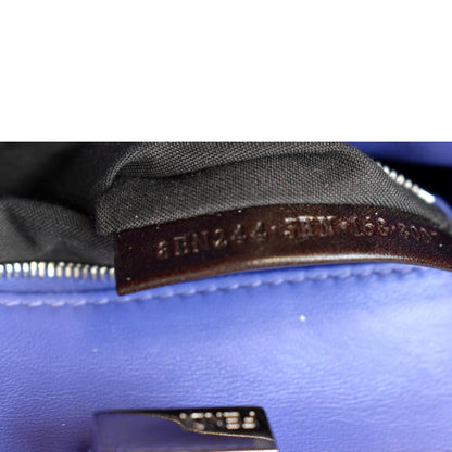 FENDI Peekaboo Mini Python Leather Shoulder Bag Brown