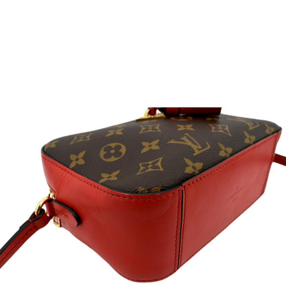 LOUIS VUITTON Saintonge Monogram Canvas Crossbody Bag Freesia
