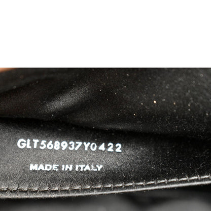 YVES SAINT LAURENT Belle de Jour Leather Clutch Bag Silver