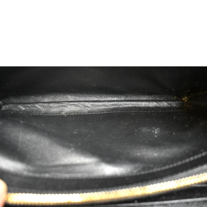 YVES SAINT LAURENT Chevron Grain De Poudre Envelope Chain Bag Black - Sold