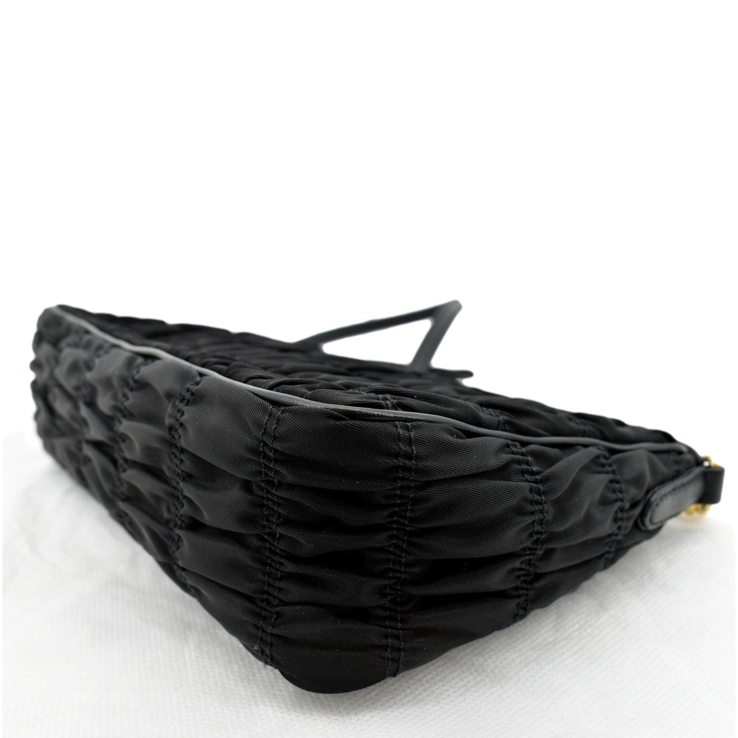 PRADA Tessuto Gaufre Nylon Shoulder Bag Black