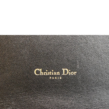 CHRISTIAN DIOR Caro Cannage Calf Leather Shoulder Bag Black