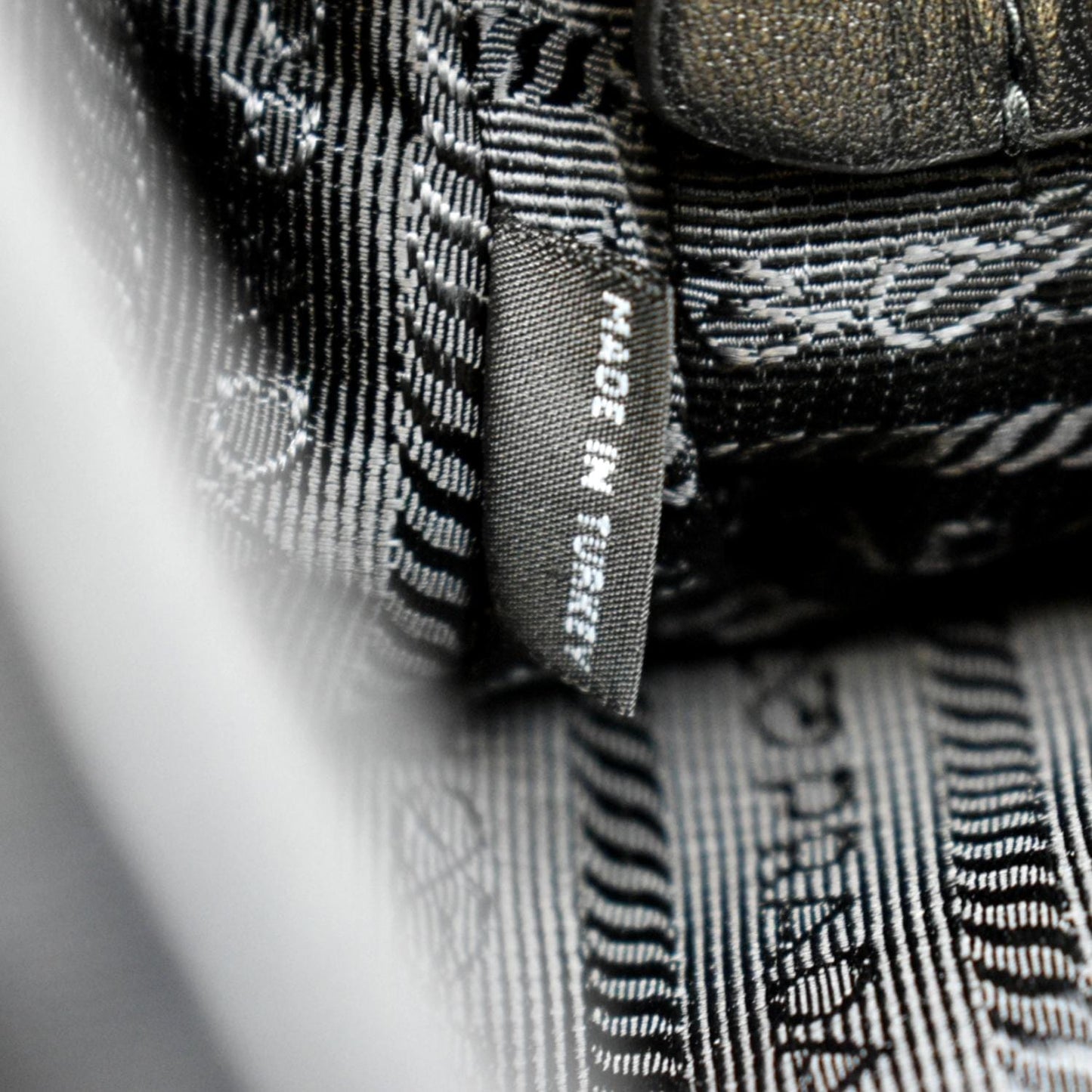 PRADA Tessuto Gaufre Nylon Shoulder Bag Black
