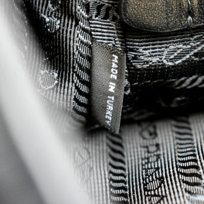 PRADA Tessuto Gaufre Nylon Shoulder Bag Black