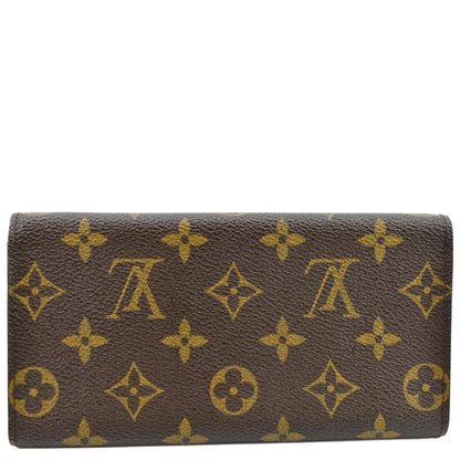 LOUIS VUITTON Fold Over Monogram Canvas Wallet Brown