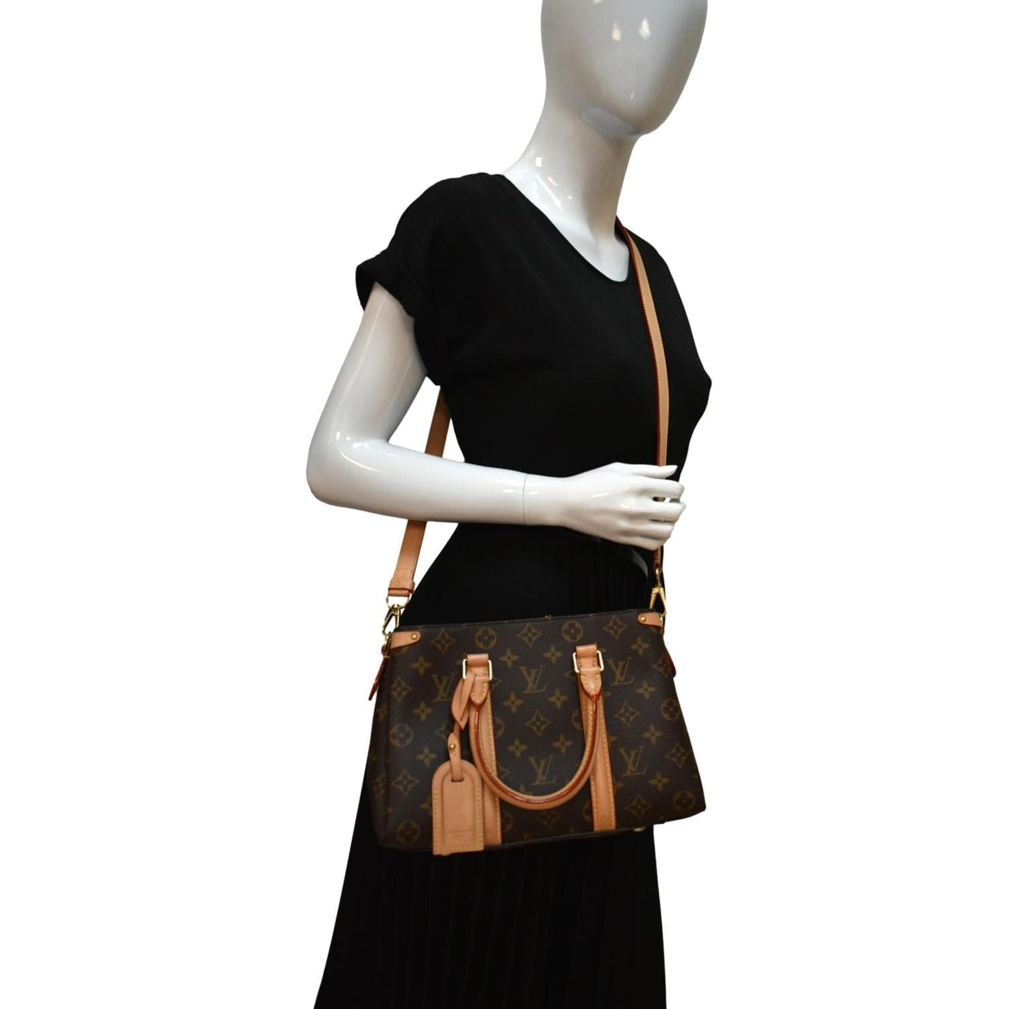 LOUIS VUITTON Soufflot BB Monogram Canvas Shoulder Crossbody Bag Brown