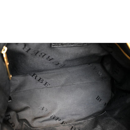 BURBERRY Dewsbury Medium Grain Check Embossed Tote Bag Black