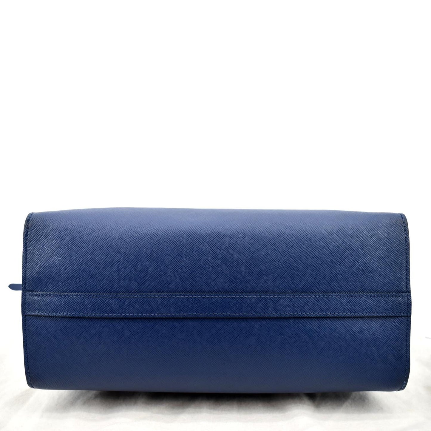 PRADA Saffiano Leather Tote Shoulder Bag Blue
