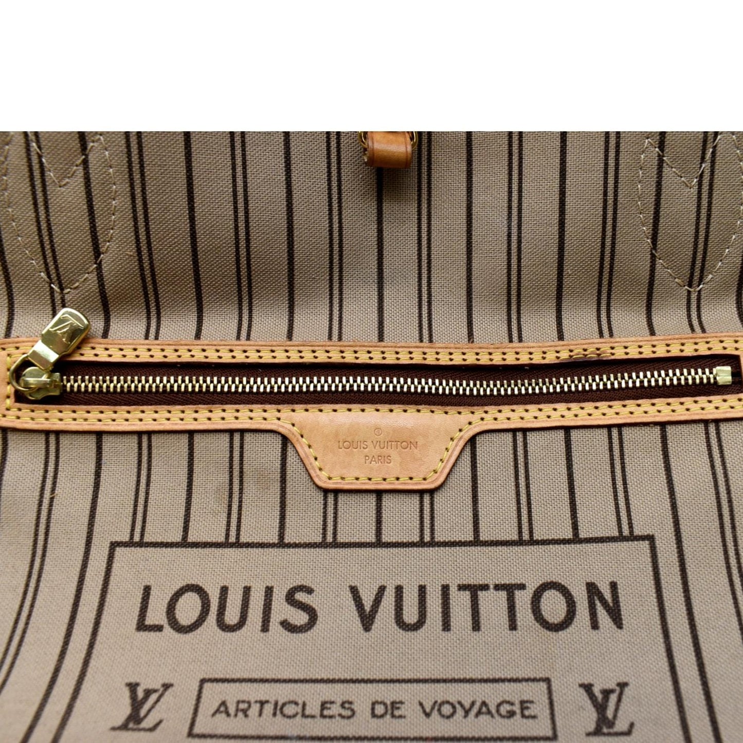 LOUIS VUITTON Neverfull MM Monogram Canvas Tote Bag Brown